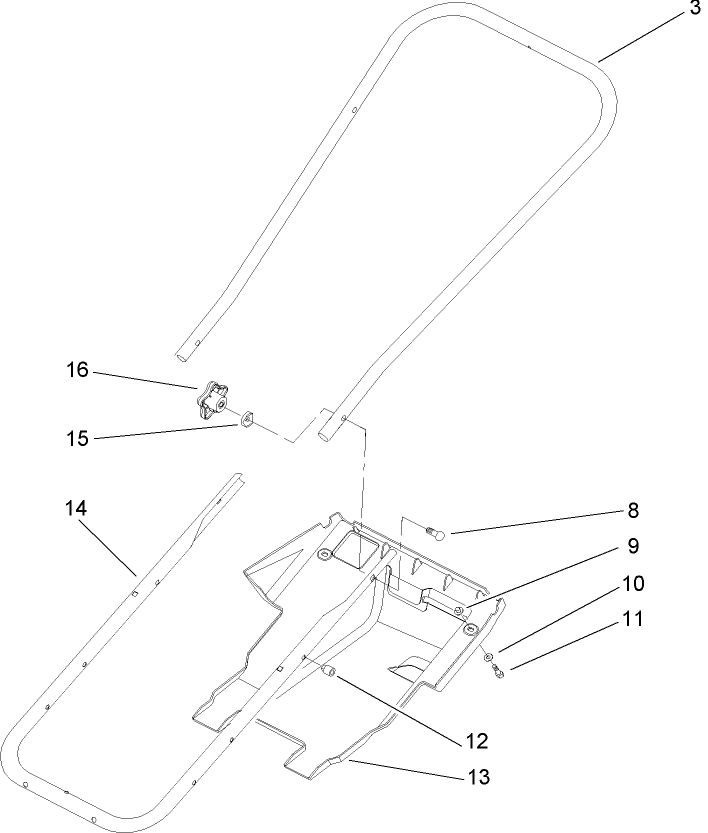 Handle and Lower Shroud Assembly