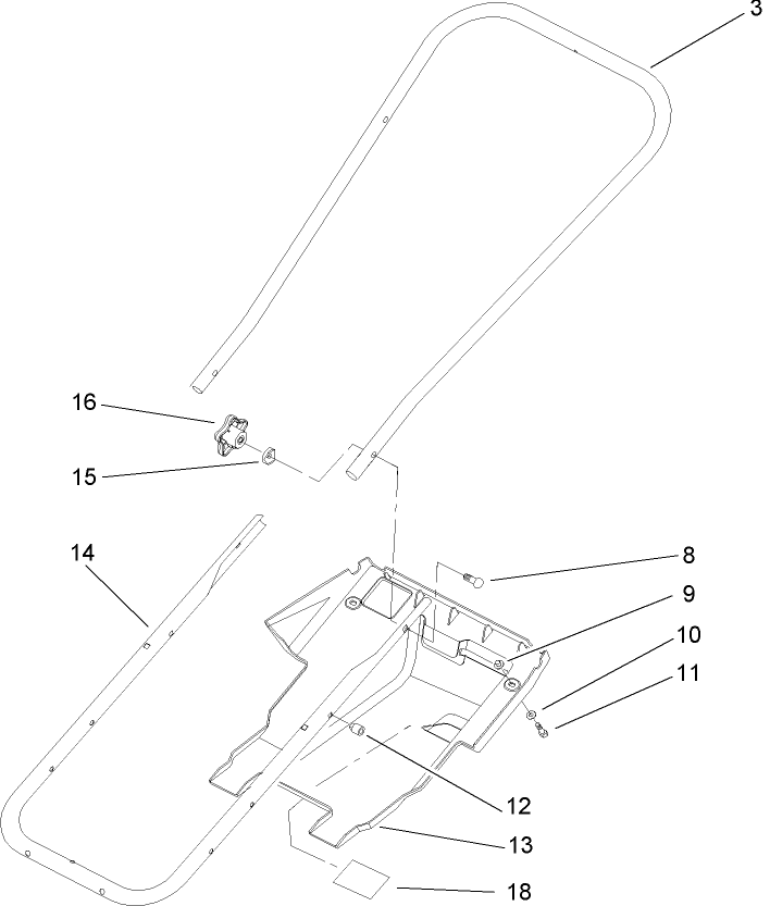 Handle and Lower Shroud Assembly