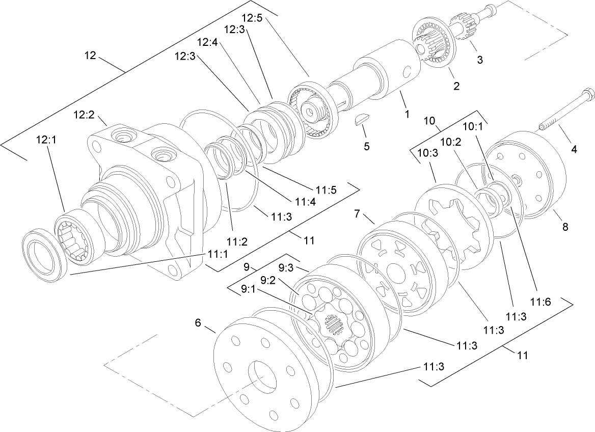 Hydraulic Wheel Motor Assembly No. 92-9199