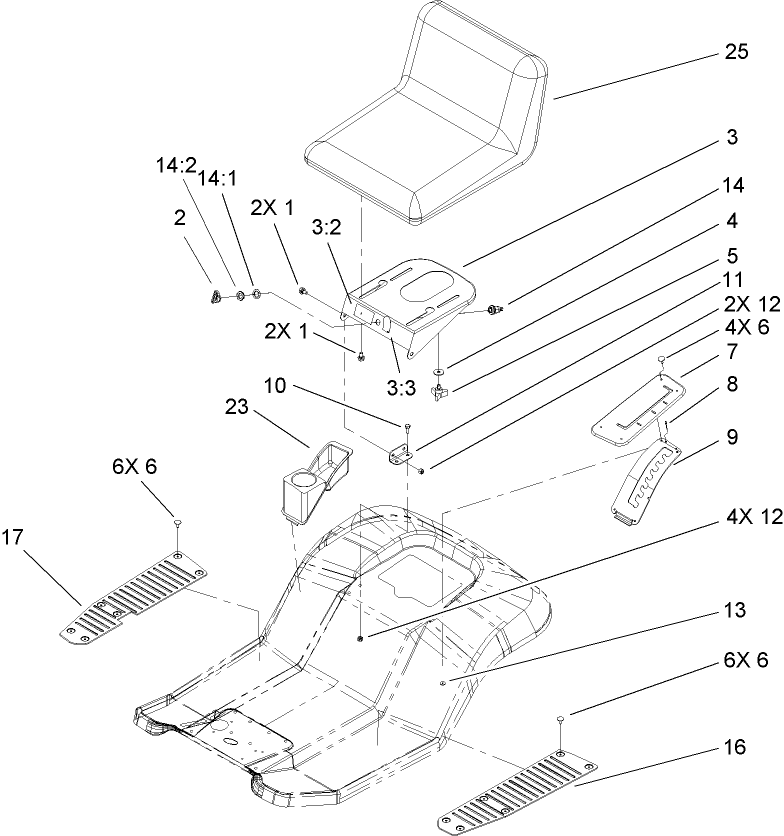 Rear Body and Seat Assembly