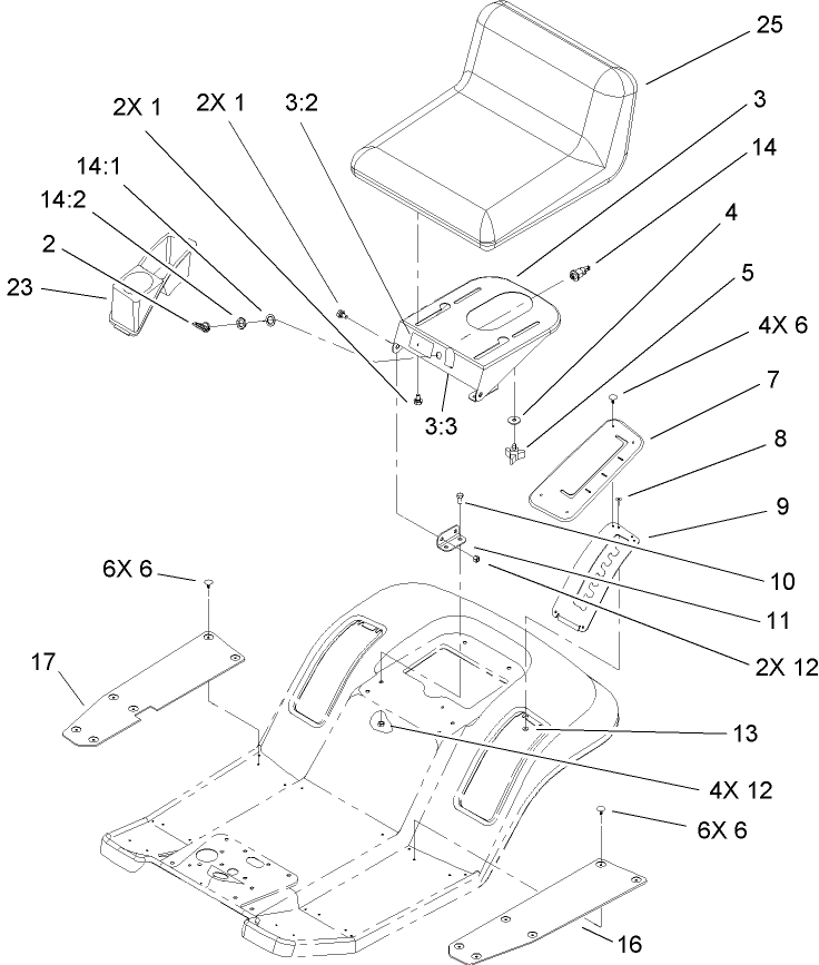 Rear Body and Seat Assembly