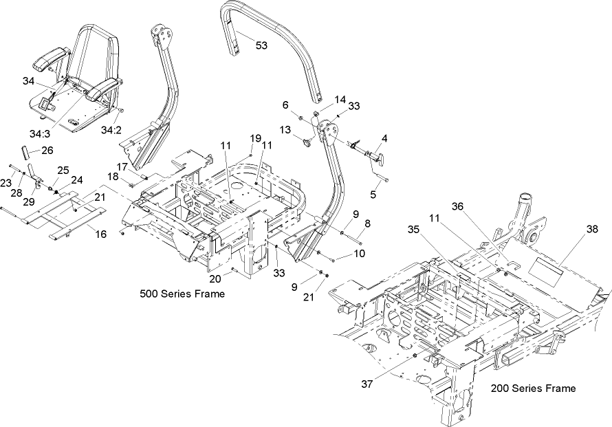 Roll-Over-Protection-System Assembly No. 107-0038