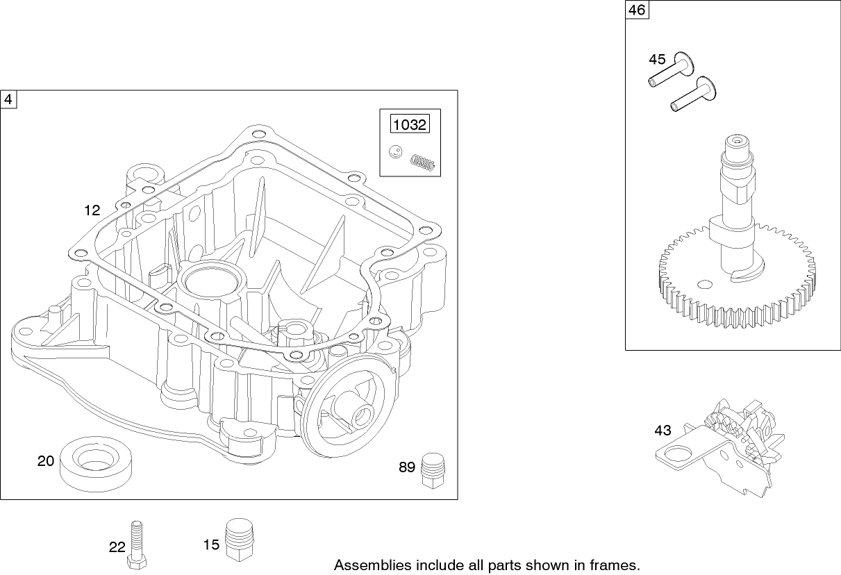 Crankcase Assembly  Briggs and Stratton Model 286h77-0121-e1