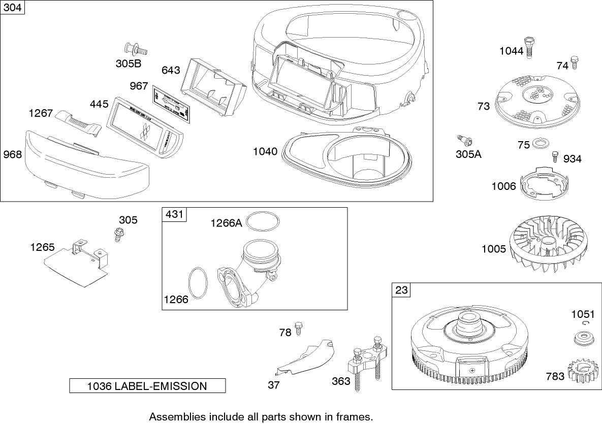 Blower Housing Assembly  Briggs and Stratton Model 286h77-0121-e1