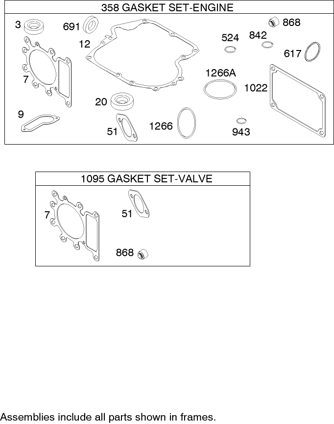 Gasket Assembly  Briggs and Stratton Model 286h77-0121-e1