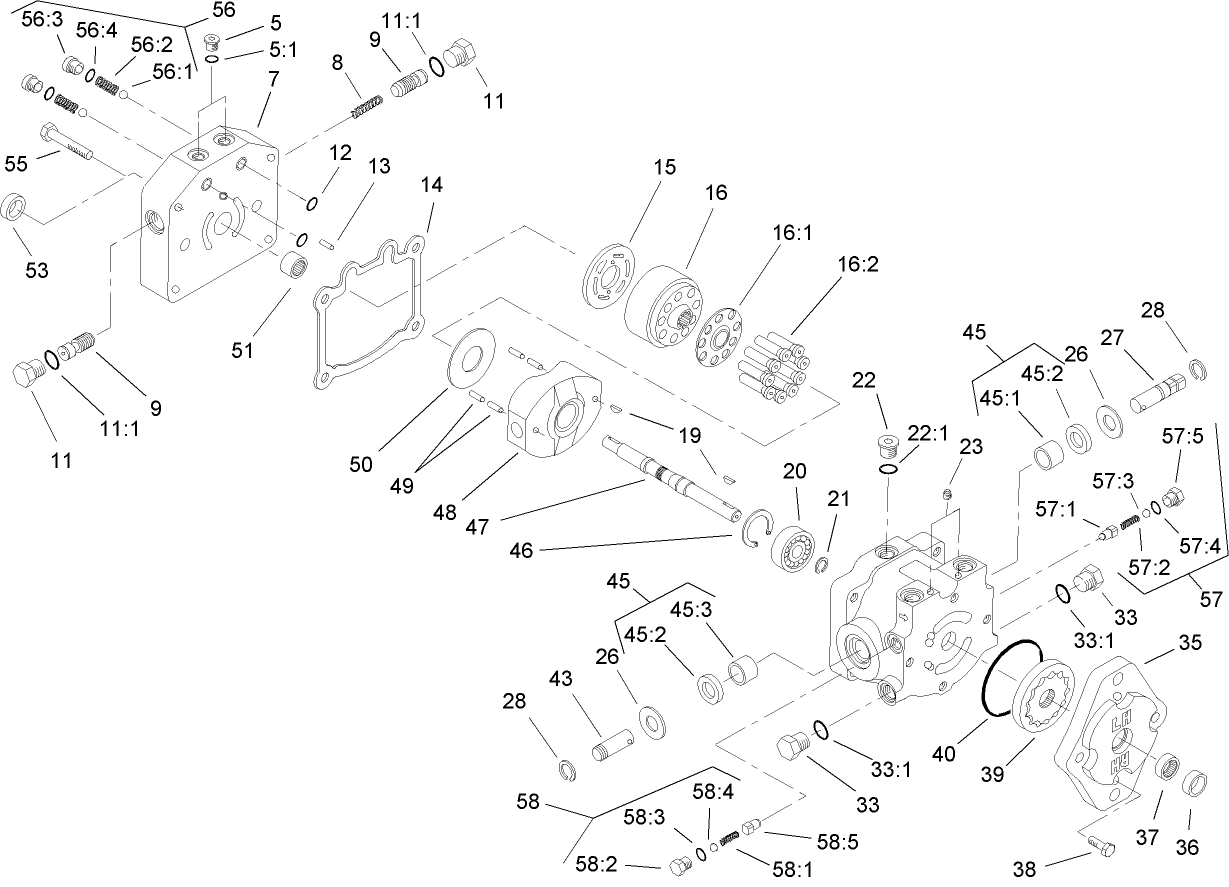 Variable Reversible Pump Installation Assembly No. 106-9249