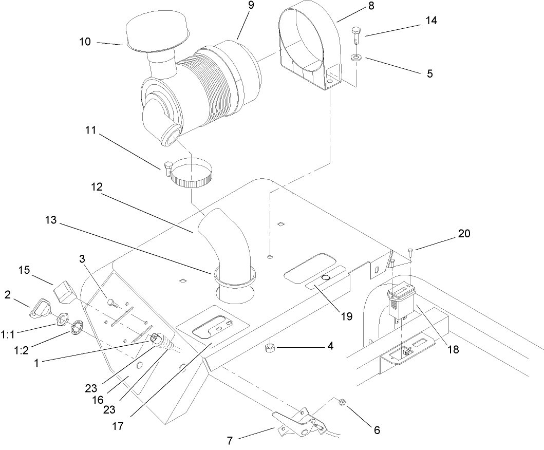 Air Cleaner and Control Panel Assembly