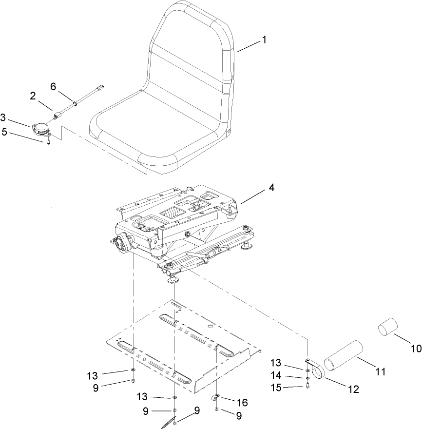 Seat and Suspension Assembly
