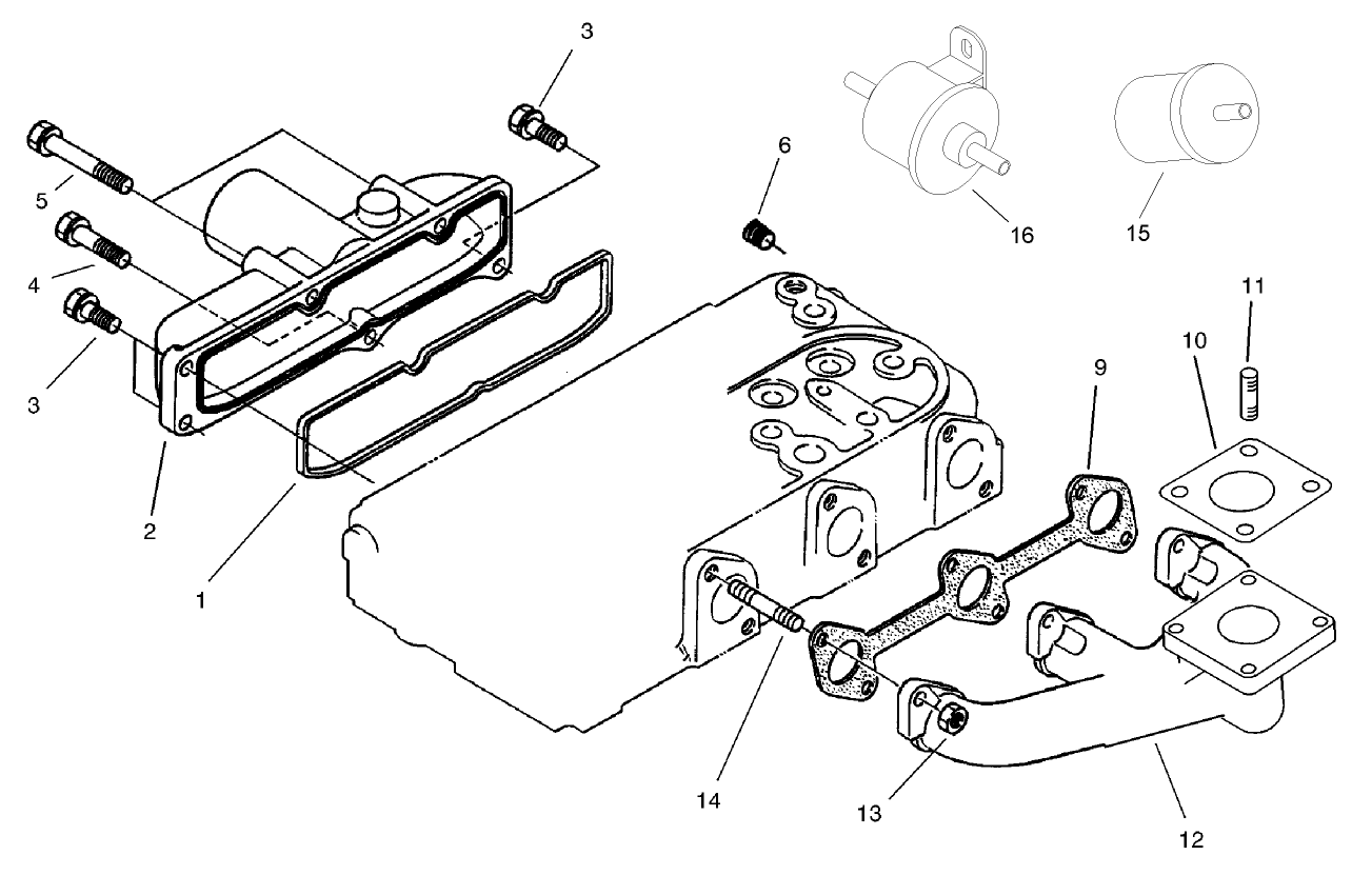 Exhaust Manifold and Gasket Assembly