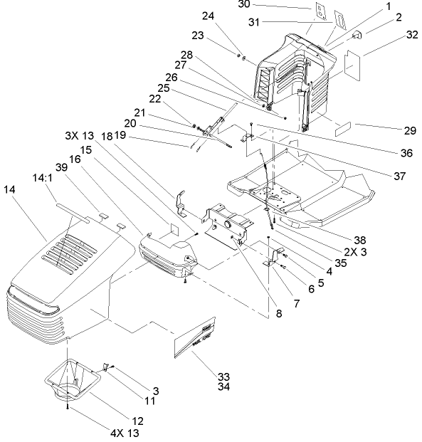 Hood and Tower Assembly