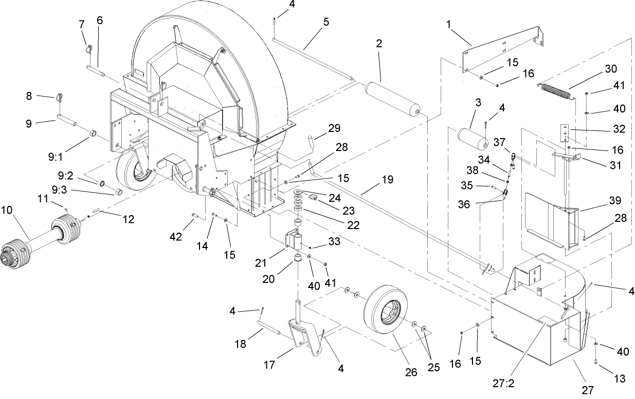 Chute and Roller Assembly