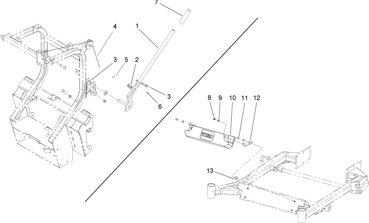 Weight and Dump Arm Assembly