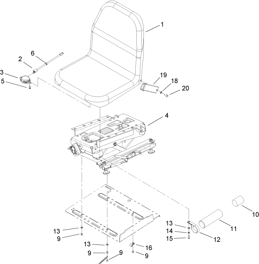 Seat and Suspension Assembly