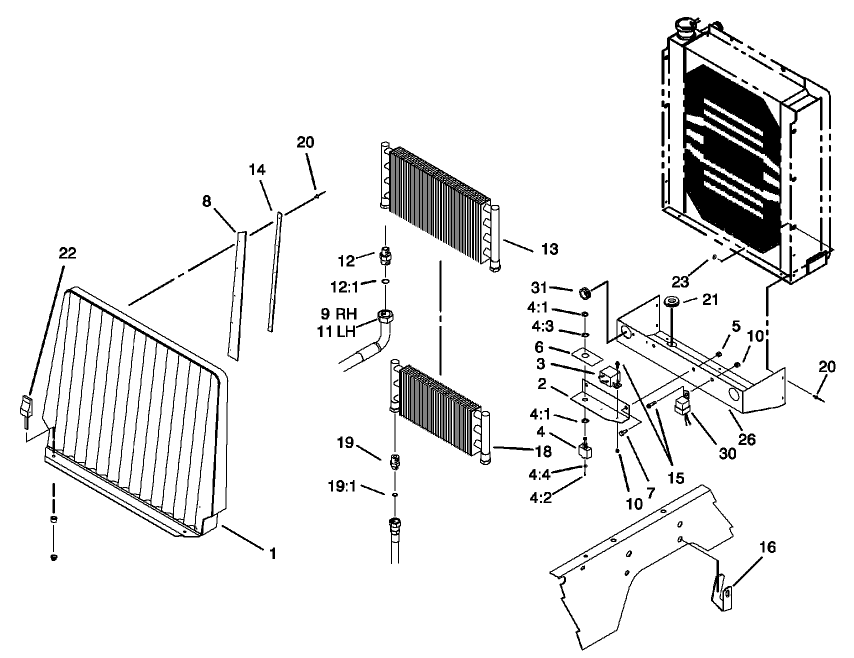 Oil Cooler and Radiator Assembly