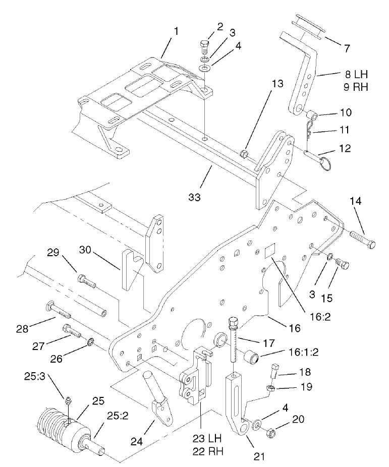 Engine Mount and Frame Assembly