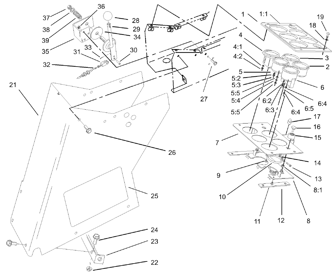 Housing, Throttle and Upper Control Panel Assembly