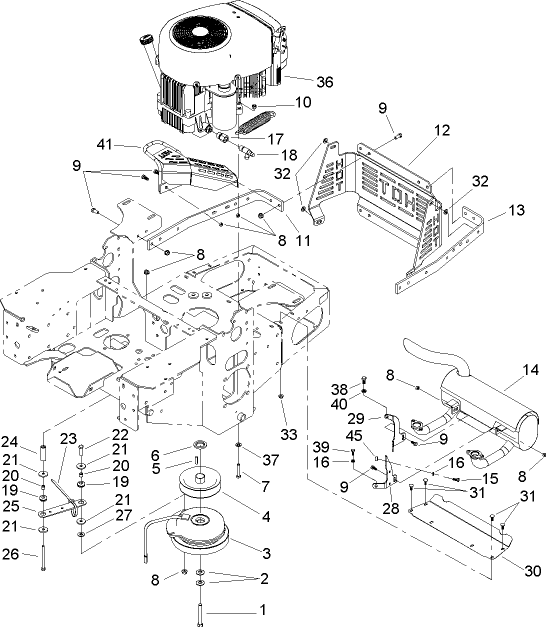 Engine and Clutch Assembly