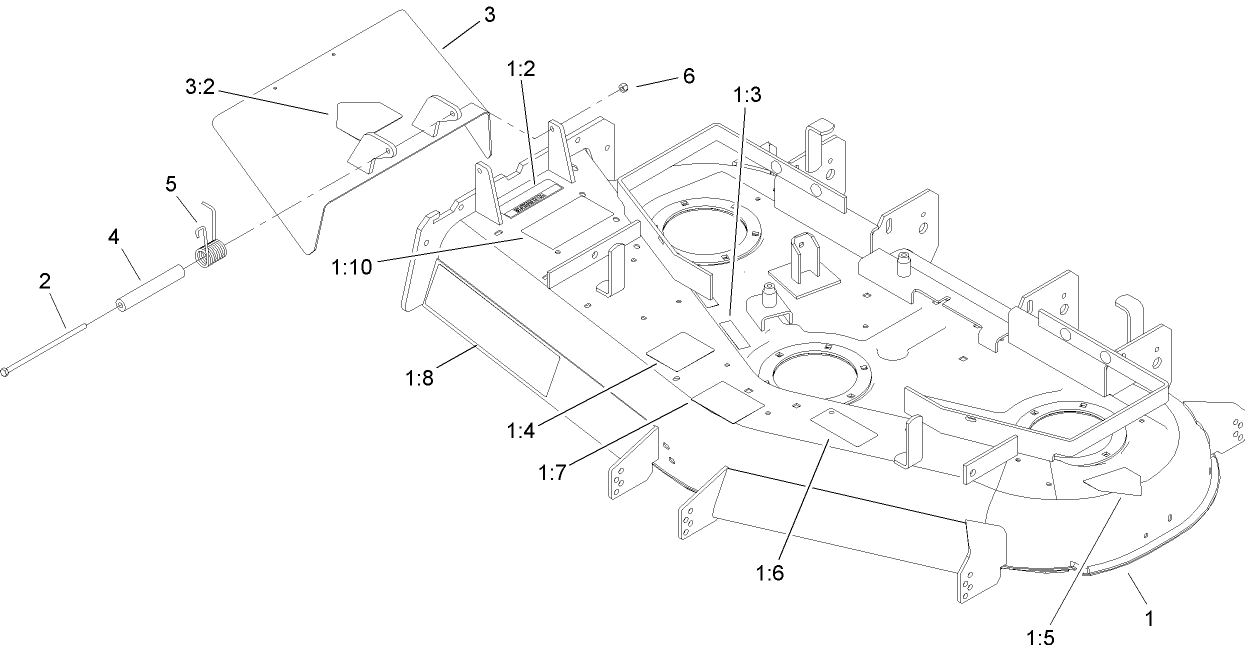 Deck Decal and Deflector Assembly No. 106-5876