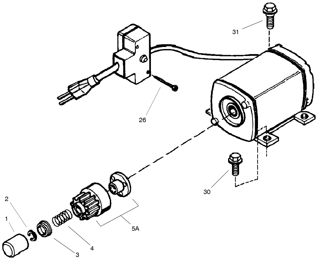 220 Volt Electric Starter Assembly No. 37102 Tecumseh HMSK-80 155724X