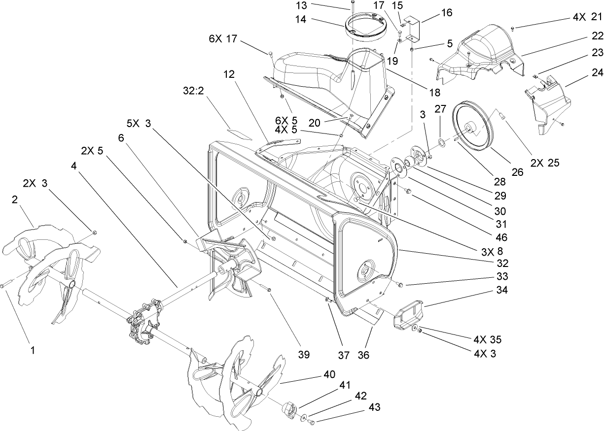 Auger and Housing Assembly