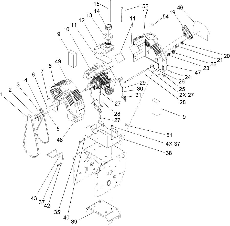 Engine and Frame Assembly
