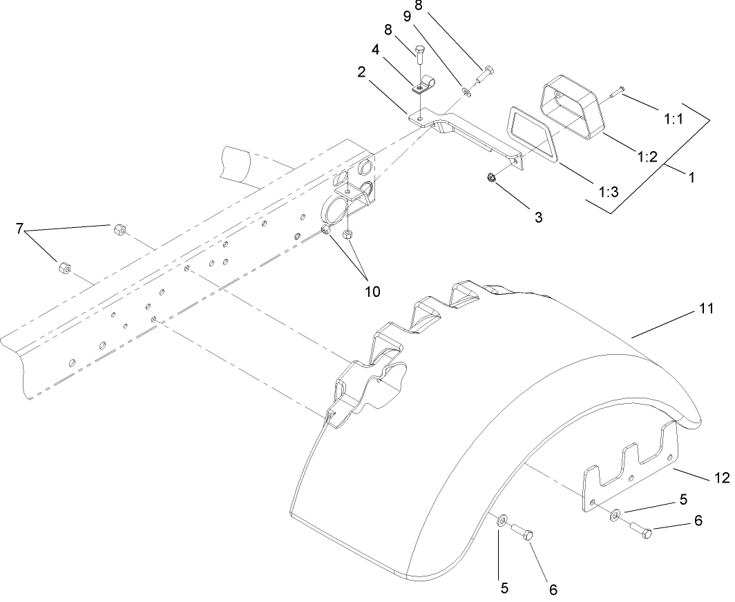 Tail Light and Fender Assembly