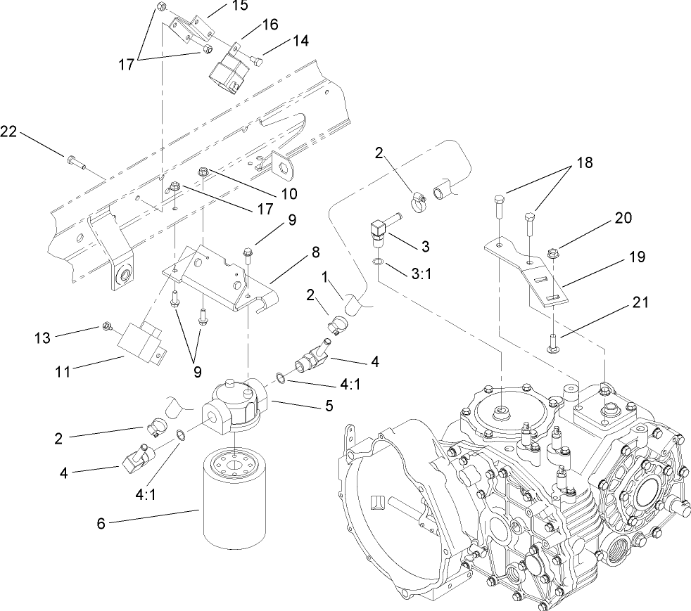 Diesel Hydraulic Filter and Relay Assembly