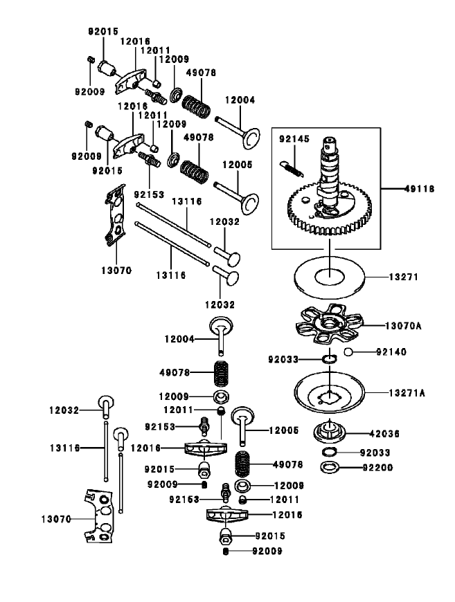 Valve / Camshaft Assembly Kawasaki FH531V-AS11