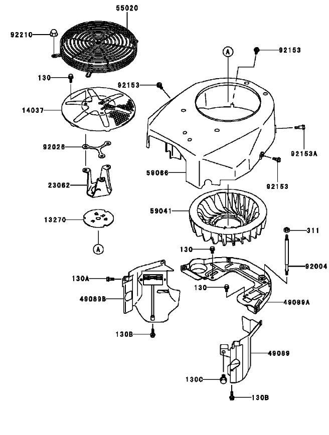 Cooling Equipment Assembly Kawasaki FH531V-AS11