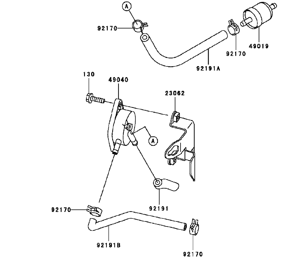 Fuel Tank / Fuel Valve Assembly Kawasaki FH531V-AS11