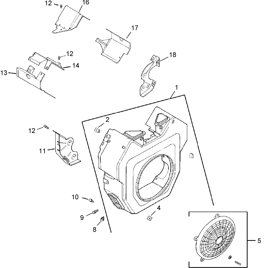Blower Housing Assembly  Kohler CH23S-76549