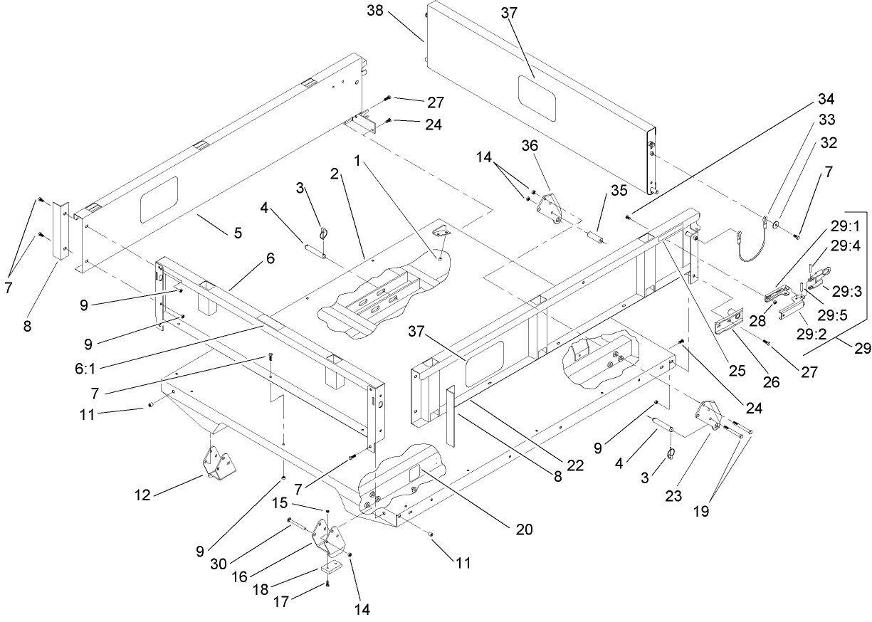 Full Bed and Side Panel Assembly