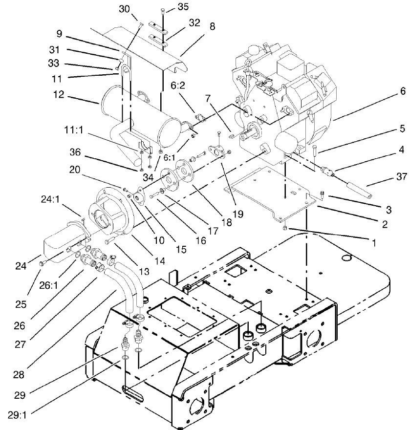Engine and Pump Assembly