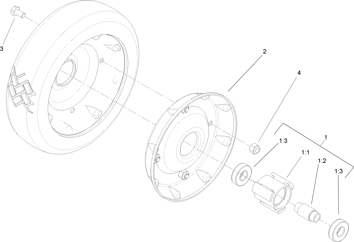 Front Wheel and Tire Assembly