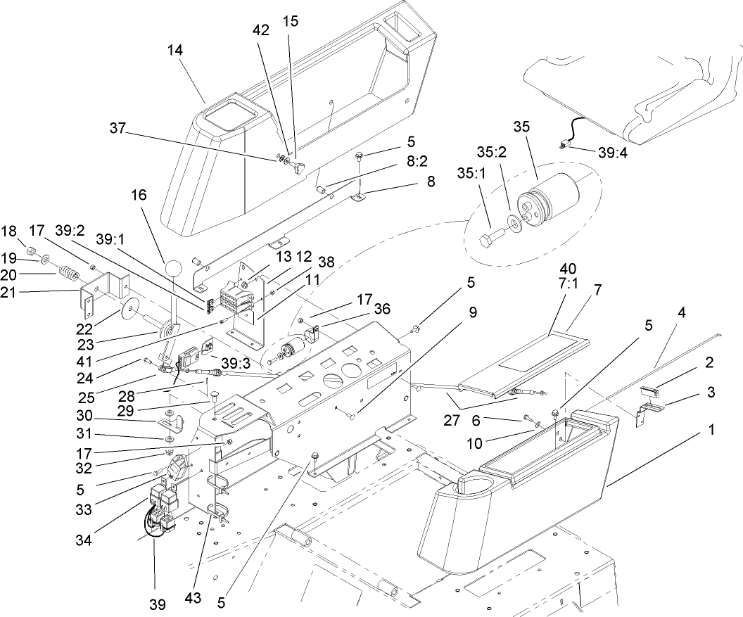 Control Console and Tool Box Assembly