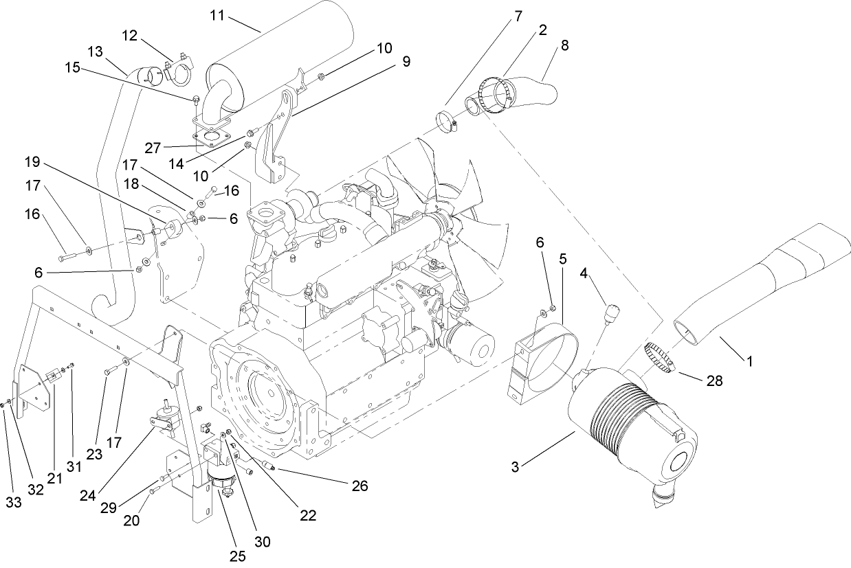 Air Cleaner and Muffler Assembly