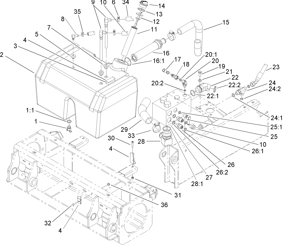 Hydraulic Reservoir and Filter Assembly