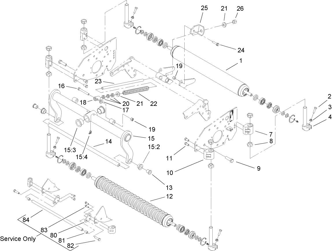 Roller and Carrier Frame Assembly