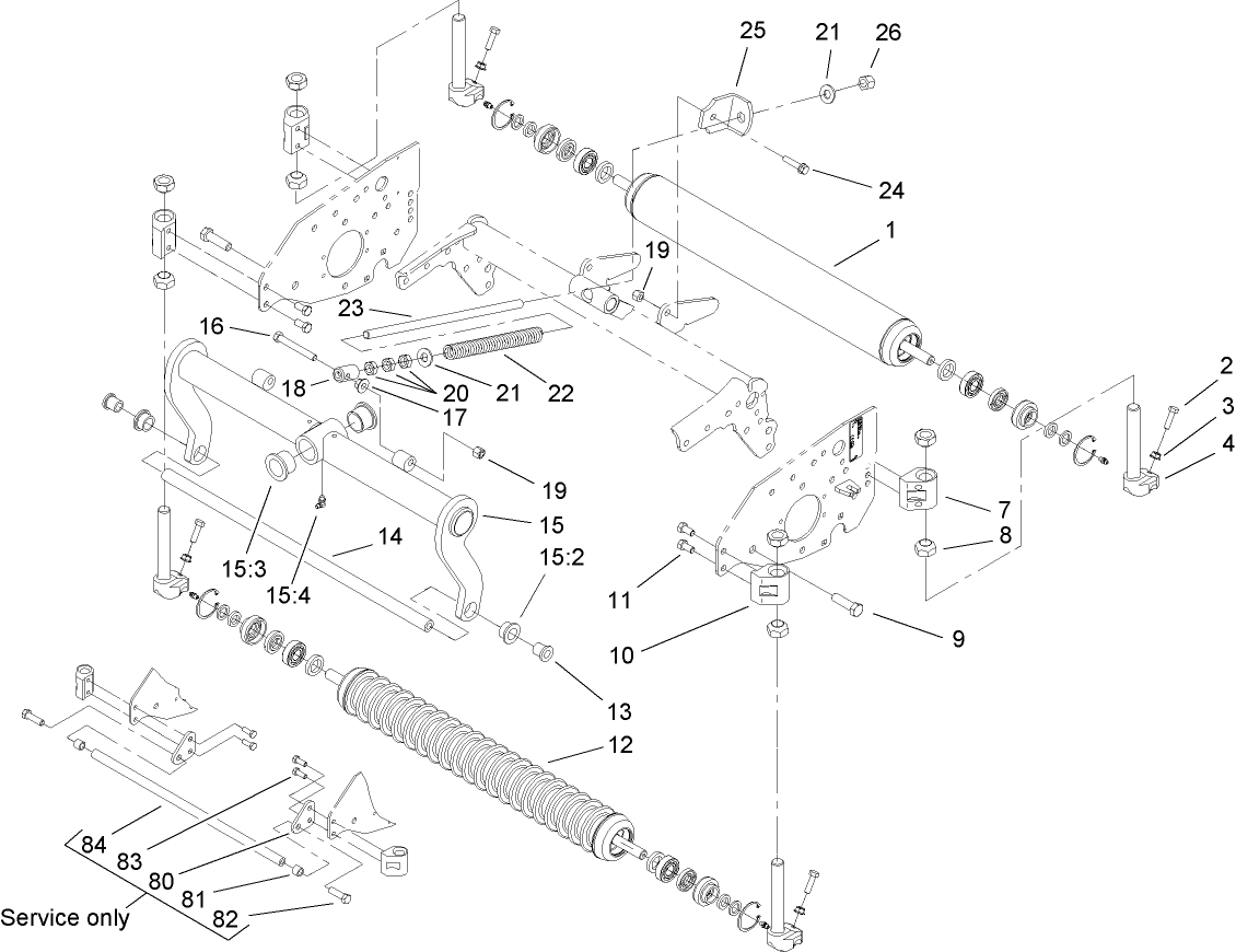 Roller and Carrier Frame Assembly