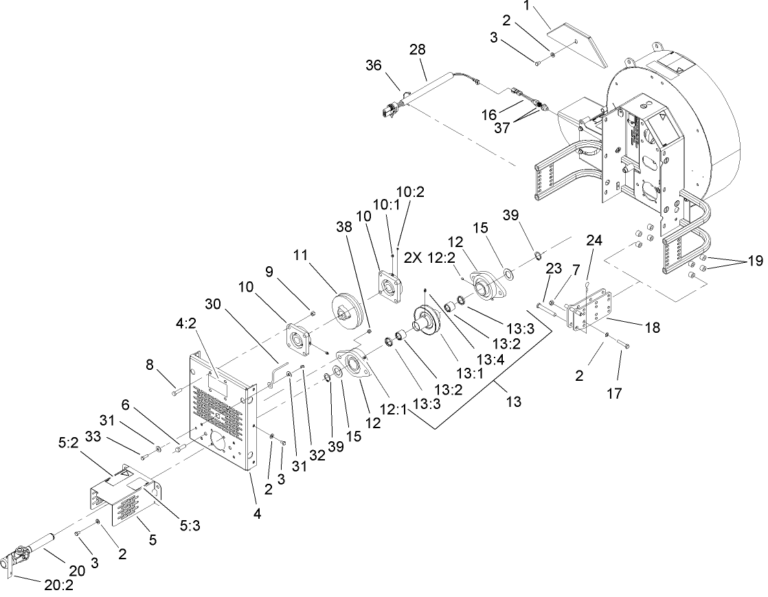 Blower, Fan and Frame Assembly