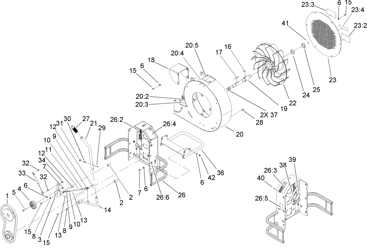 Pulley, Bracket and Cover Assembly