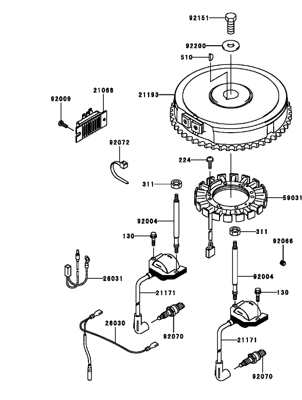 Electric Equipment Assembly  Kawasaki FH580V-AS13
