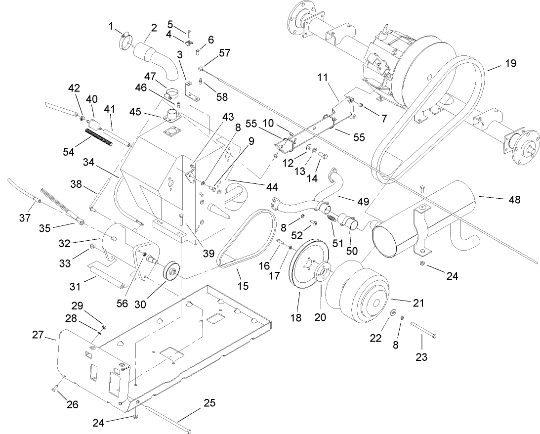 Engine and Clutch Assembly