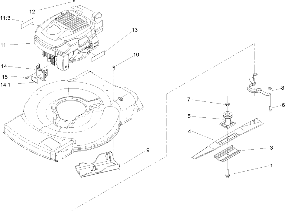 Engine and Blade Assembly