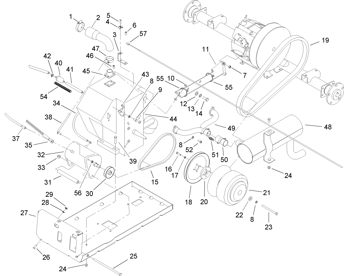 Engine and Clutch Assembly