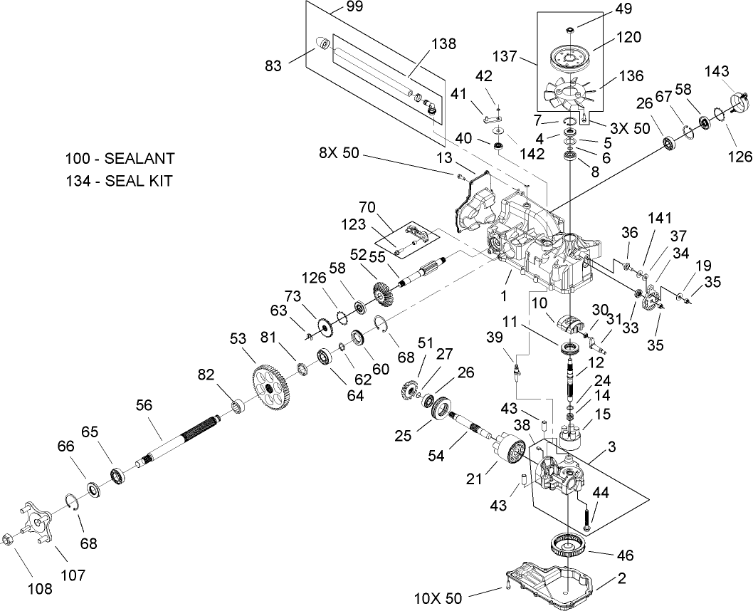 RH Hydro Transaxle Assembly No. 107-1708