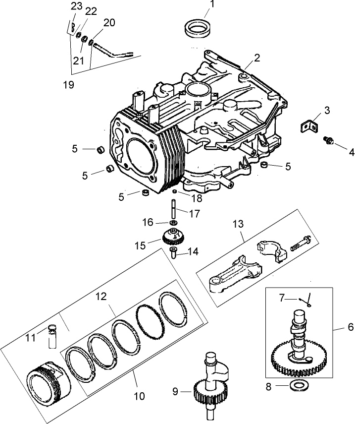 Crankcase Assembly  Kohler Cv492s-27525