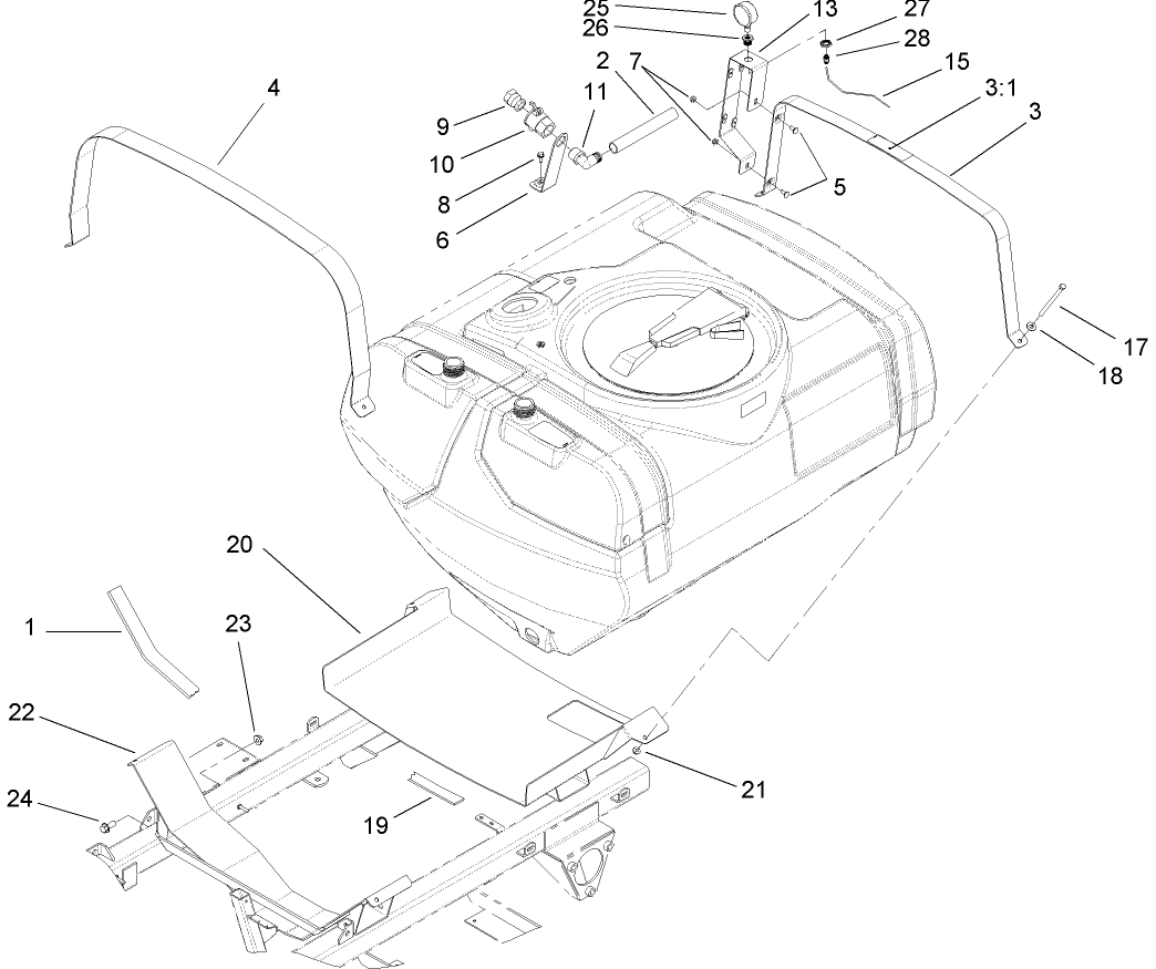 Tank and Saddle Assembly