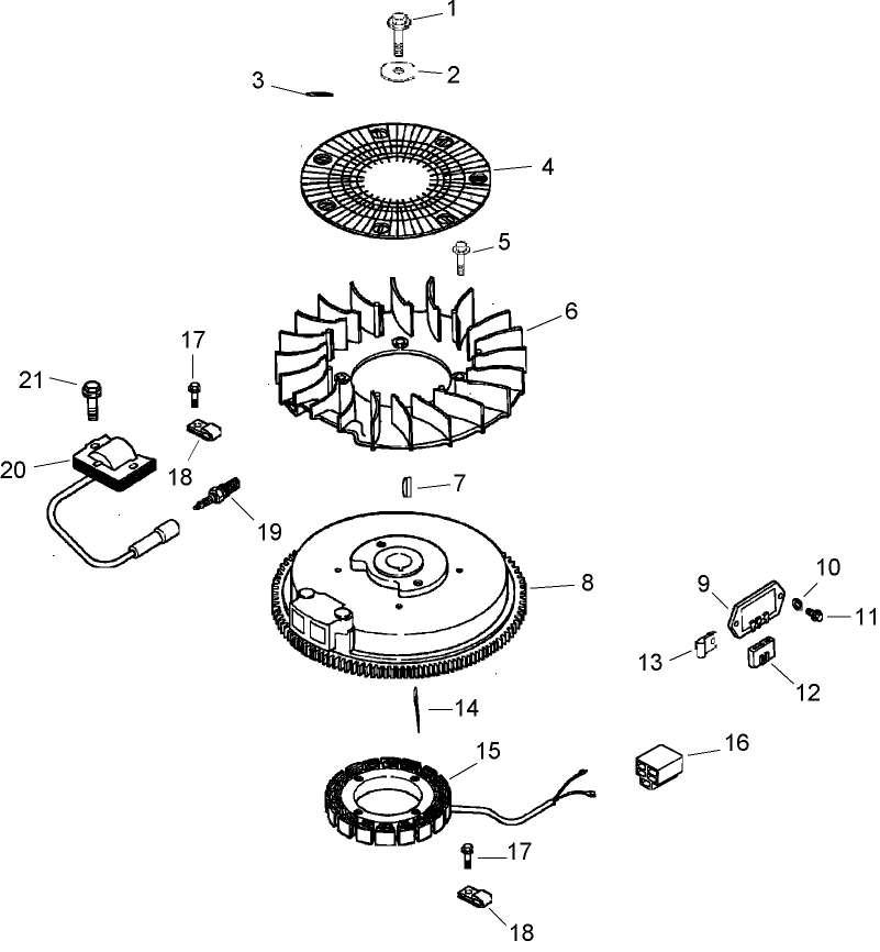 Ignition and Electrical Assembly  Kohler Cv492s-27525