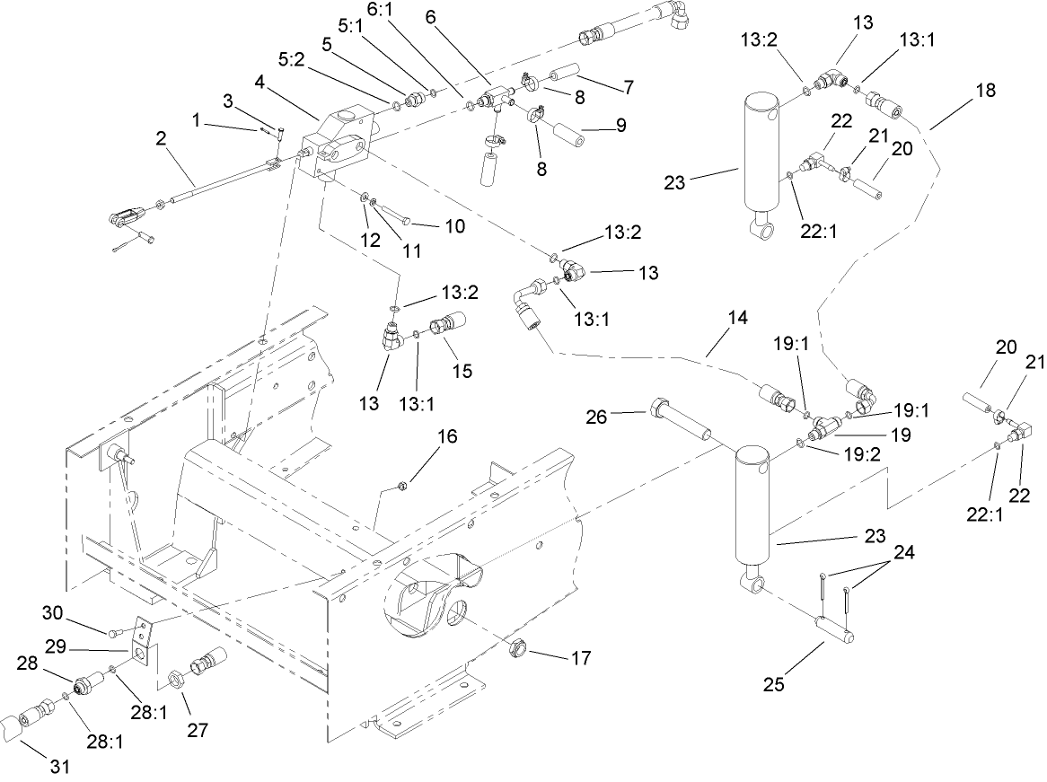 Hydraulic Cylinder and Lift Valve Assembly